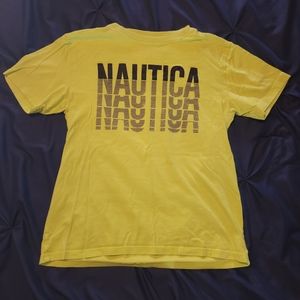 Nautica Boys yellow Short Sleeve Shirt Size Large